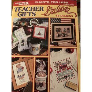 Teacher Gifts Galore 32 Cross Stitch Patterns Leisure Arts Book Vintage 3018